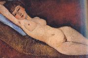 Reclining Nude on a Blue Cushion (mk39)